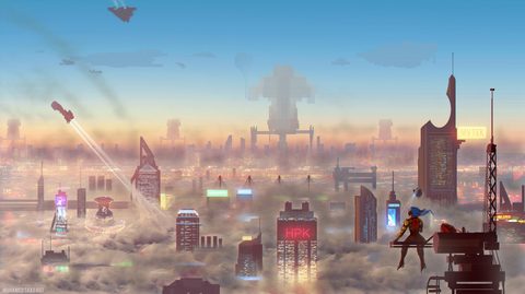 Cyberpunk Neon City Futuristic