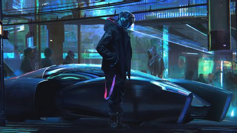 Cyberpunk Neon City Futuristic