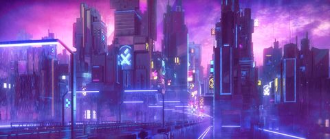 Cyberpunk Neon City Futuristic