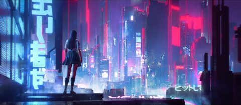 Cyberpunk Neon City Futuristic