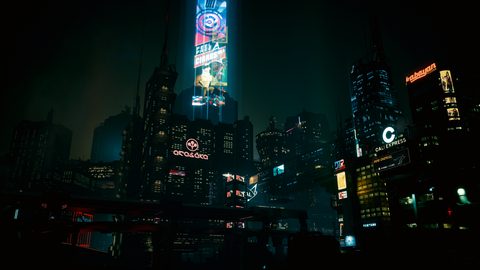 Cyberpunk Neon City Futuristic
