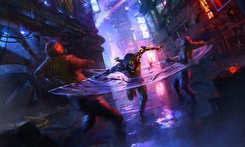 Cyberpunk Neon City Futuristic