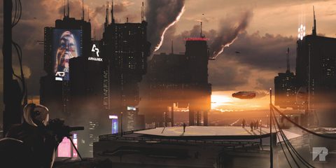 Cyberpunk Neon City Futuristic