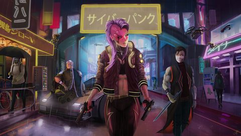 Cyberpunk Neon City Futuristic