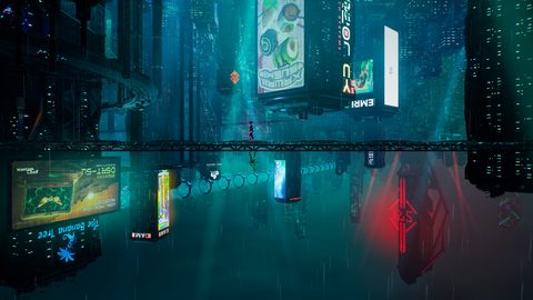 Cyberpunk Neon City Futuristic