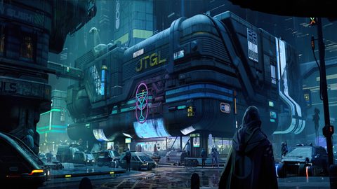 Cyberpunk Neon City Futuristic