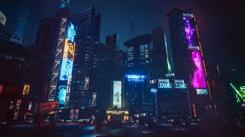 Cyberpunk Neon City Futuristic