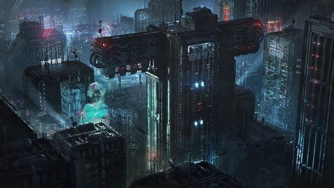 Cyberpunk Neon City Futuristic