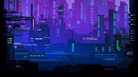 Cyberpunk Neon City Futuristic