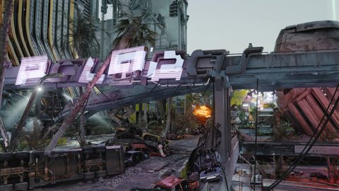 Cyberpunk Neon City Futuristic