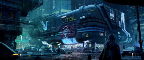 Cyberpunk Neon City Futuristic