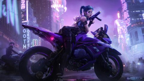 Cyberpunk Neon City Futuristic