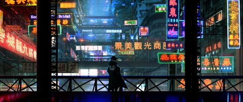Cyberpunk Neon City Futuristic
