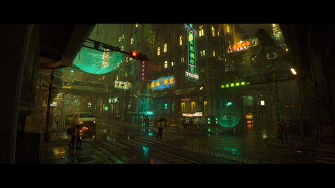 Cyberpunk Neon City Futuristic