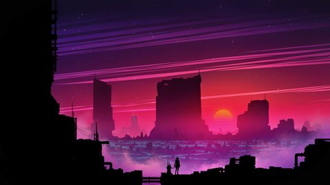 Cyberpunk Neon City Futuristic