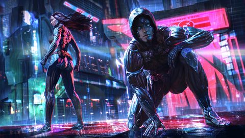 Cyberpunk Neon City Futuristic