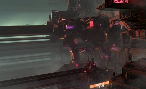 Cyberpunk Neon City Futuristic