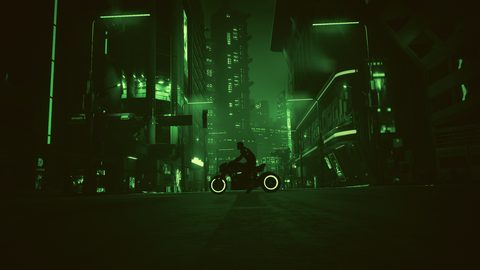 Cyberpunk Neon City Futuristic