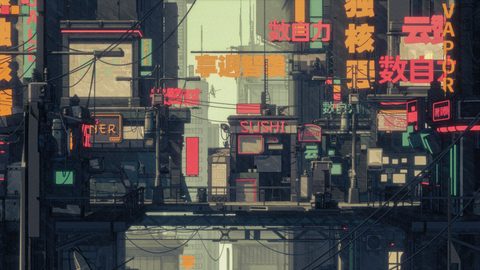 Cyberpunk Neon City Futuristic