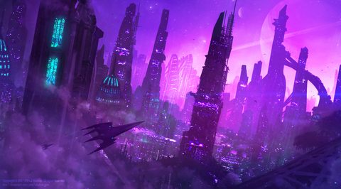Cyberpunk Neon City Futuristic