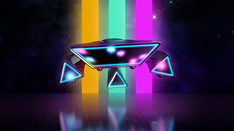 Neon Lights Glow Synthwave