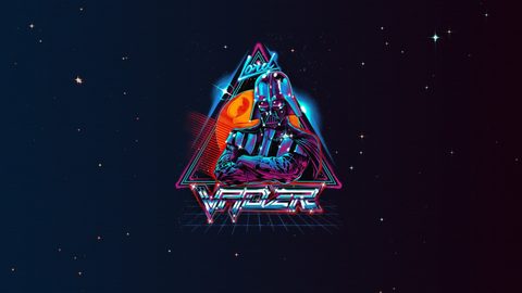 Neon Lights Glow Synthwave