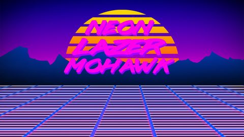 Neon Lights Glow Synthwave