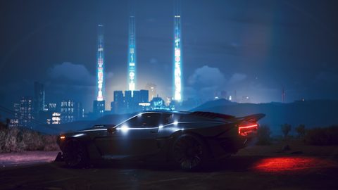 Neon Lights Glow Synthwave