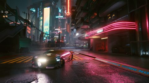 Neon Lights Glow Synthwave