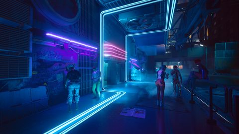 Neon Lights Glow Synthwave