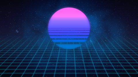 Neon Lights Glow Synthwave