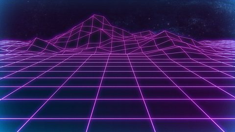 Neon Lights Glow Synthwave
