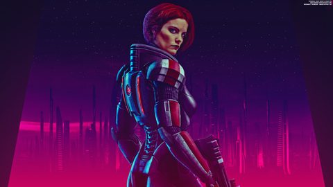 Neon Lights Glow Synthwave