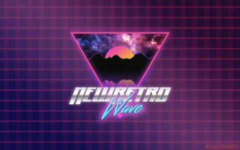 Neon Lights Glow Synthwave