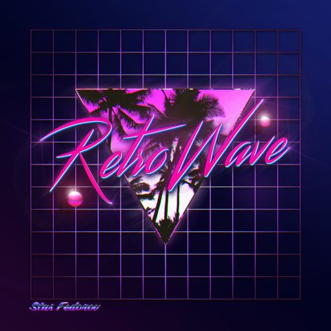 Neon Lights Glow Synthwave
