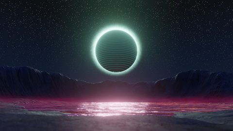 Neon Lights Glow Synthwave