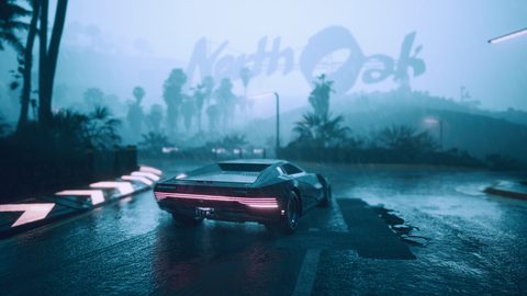 Neon Lights Glow Synthwave
