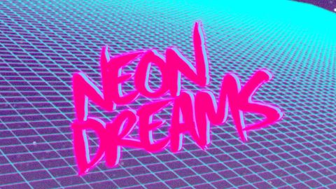 Neon Lights Glow Synthwave