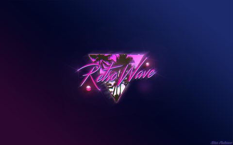 Neon Lights Glow Synthwave