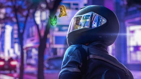Neon Lights Glow Synthwave