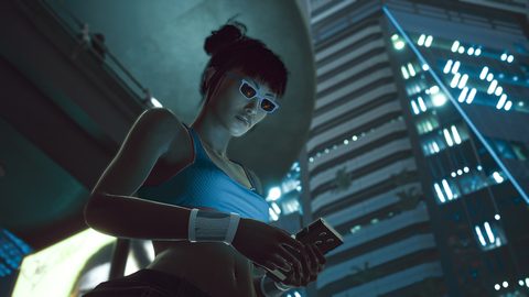 Neon Lights Glow Synthwave