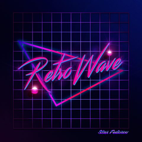 Neon Lights Glow Synthwave