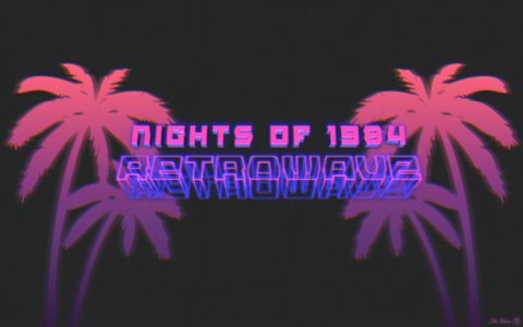 Neon Lights Glow Synthwave