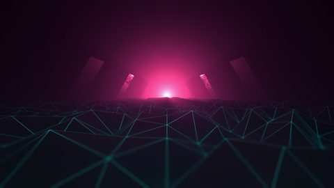 Neon Lights Glow Synthwave