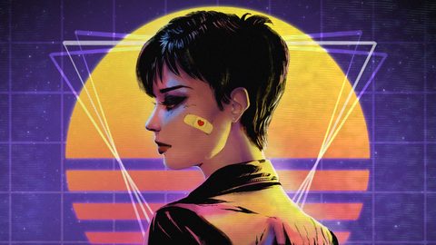 Neon Lights Glow Synthwave