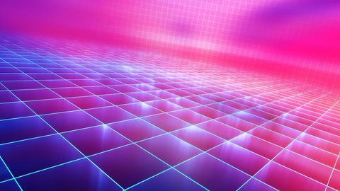 Neon Lights Glow Synthwave